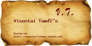 Visontai Tamás névjegykártya