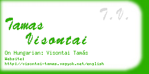 tamas visontai business card